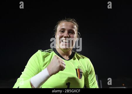 Parchal, Portugal. 7 mars 2020. Lagos, PORTUGAL: 7 mars gardien de but belge Justien Odeurs (1) photographié pendant le match de football féminin entre les équipes nationales de Belgique appelées les Flammes rouges et le Portugal le deuxième jour de match de la coupe Algarve 2020, un prestigieux tournoi de womensocer amical au Portugal David Catry/SPP-Sportpix crédit: SPP Sport Press photo. /Alay Live News Banque D'Images