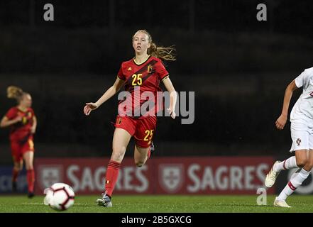 Parchal, Portugal. 7 mars 2020. Lagos, PORTUGAL: Mar 7 Belge Lisa Petry (25) photographié pendant le match de football féminin entre les équipes nationales de Belgique appelé les flammes rouges et le Portugal le deuxième jour de match de la coupe Algarve 2020, un prestigieux tournoi de womensocer amical au Portugal David Catry/SPP-Sportpix crédit: SPP Sport Press photo. /Alay Live News Banque D'Images