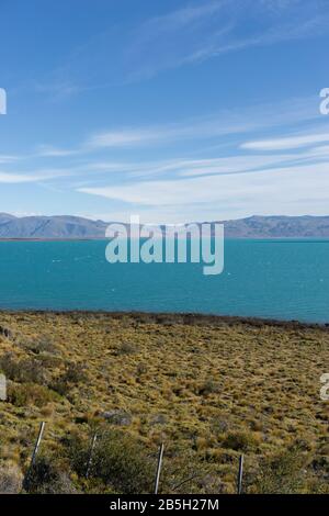 Lago Argentino est le plus grand et le plus au sud des grands lacs de Patagonie en Argentine lac argentino Banque D'Images