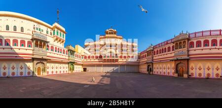 Jaipur palais de ville en Inde, vue intérieure Banque D'Images