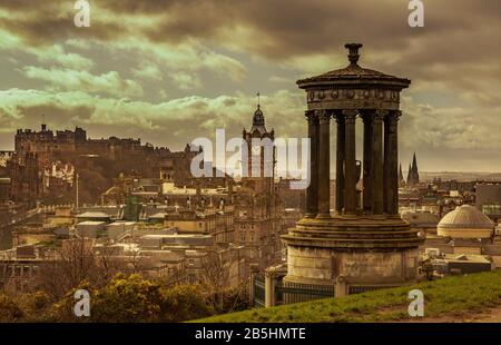 Edinburgh, Écosse, royaume-uni. Vue de carlton Hill. Banque D'Images