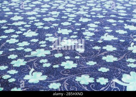 Texture de nappe shamrock verte entrant dans distance06 Banque D'Images