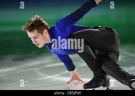 Aleksandr SELEVKO, d'Estonie, lors du gala d'exposition aux Championnats du monde juniors de patinage artistique 2020 de l'UIP à la salle de glace de Tondiraba, le 8 mars 2020 à Tallinn, Estonie. Crédit: Raniero Corbelletti/Aflo/Alay Live News Banque D'Images