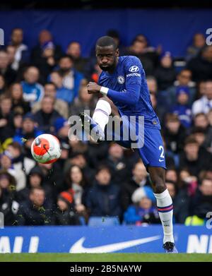 Londres, Royaume-Uni. 8 mars 2020. Antonio Rudiger de Chelsea lors du match de la Premier League entre Chelsea et Everton à Stamford Bridge, Londres, Angleterre, le 8 mars 2020. Photo D'Andy Rowland. Crédit: Images Prime Media / Alay Live News Banque D'Images