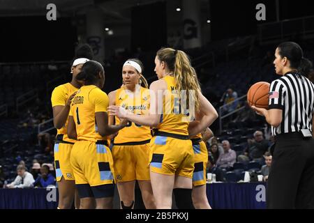 Chicago, Illinois, États-Unis. 8 mars 2020. [Joueur] en action pendant le tournoi de la conférence Big East NCAA jeu entre (2) Marquette vs (3) St Johns à Wintrust Area à Chicago, Illinois. Dean Reid/Csm/Alay Live News Banque D'Images