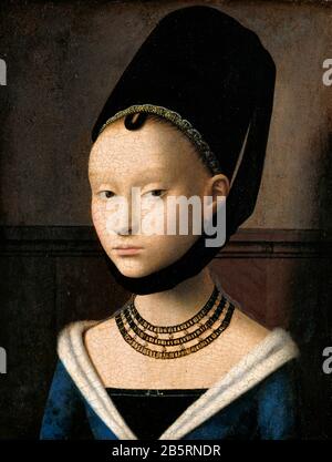 Portrait d'une jeune fille - Petrus Christus, 1470 Banque D'Images