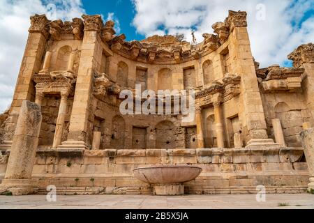 Ruines romaines de Jerash, Jordanie Banque D'Images