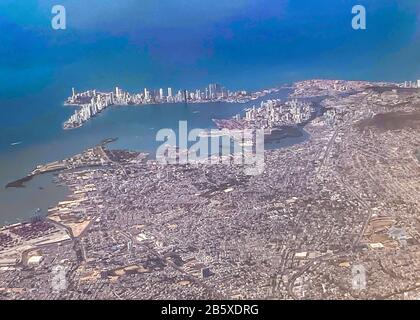 District de Bocagrande à Carthagène en Colombie Banque D'Images