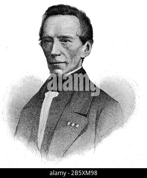 Johan Rudolph Thorbecke, 14 janvier 1798 – 4 juin 1872, était un homme d'État néerlandais d'un penchant libéral, l'un des politiciens néerlandais les plus importants du XIXe siècle. En 1848, il a pratiquement rédigé de manière unique la révision de la Constitution des Pays-Bas / Johan Rudolph Thorbecke, 14. Januar 1798 - 4. Juni 1872, war ein liberaler niederländischer Staatsmann, einer der wichtigsten niederländischen Politiker des 19. Jahrhunderts. 1848 Entwarf er die Revision der niederländischen Verfassung praktisch im Alleingang, Historisch, Digital amélioration de la reproduction d'un original du 19ème cent Banque D'Images