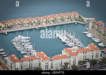 vue panoramique sur la ville de gibraltar et les environs Banque D'Images