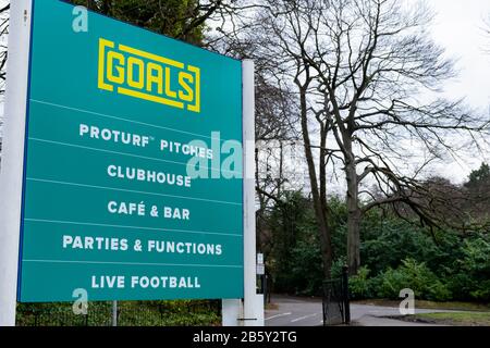 Buts 5-A-Side emplacements dans le sud de Glasgow. Banque D'Images