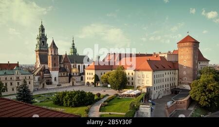 Le château de Wawel à Cracovie, Pologne Banque D'Images