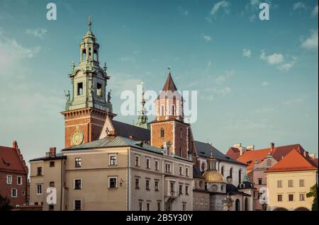 Le château de Wawel à Cracovie, Pologne Banque D'Images