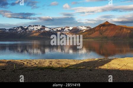 La montagne Nice Pays Islande Banque D'Images