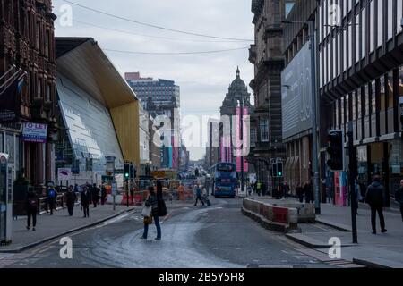 West George Street Dans Le Centre-Ville De Glasgow, En Écosse, En Mars 2020 Banque D'Images