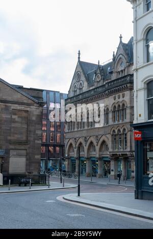 Un endroit calme de West George St et Nelson Mandela dans le centre-ville de Glasgow, en Écosse Banque D'Images