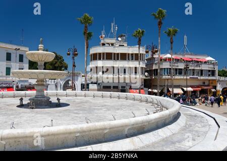 Tanger, port libre de la mer sur la côte de Meidterranean Banque D'Images