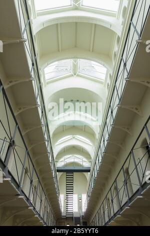 A l'intérieur de Ruthin Jail une prison de style pentonville construite en 1795 et fermée en 1916 est maintenant une attraction touristique et abrite les archives du comté Banque D'Images