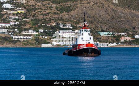 Philipsburg, ST MAARTEN - 6 février 2019: Sint Maarten est un pays constitutif des Pays-Bas dans les Caraïbes et prend la moitié d'une île de sh Banque D'Images