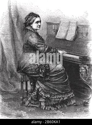 Clara SCHUMANN (1819-1896) pianiste et compositeur allemand, épouse de Robert Schumann. Banque D'Images