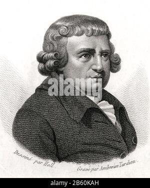 Erasmus DARWIN (1731-1802) médecin, inventeur et poète anglais. Banque D'Images