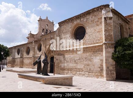 Sculptures des penitents de la semaine Sainte. Palencia, Castilla Y Leon. Espagne Banque D'Images