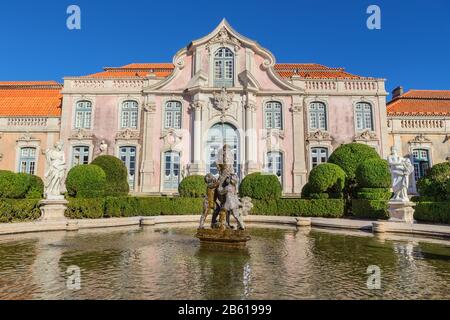 Façade du château de Queluz du roi. Sintra Portugal. Banque D'Images