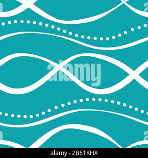 Arrière-plan de motif vectoriel sans couture à ligne ondulée. Toile de fond des vagues horizontales irrégulières linéaires à rayures torsadées. Illustration des courbes entrelacées. Partout Illustration de Vecteur