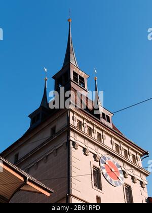 Käfigturm, une tour médiévale à Berne, Suisse. La tour est une propriété culturelle D'Importance nationale. Banque D'Images