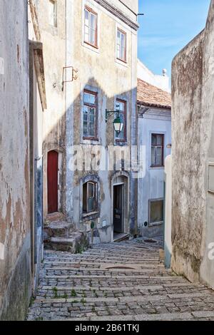 Ancienne Rue De La Villa Monchique Portugal Algarve. Banque D'Images