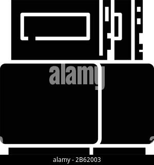 Toasts icône noire, illustration conceptuelle, symbole vectoriel plat, signe glyphe. Illustration de Vecteur