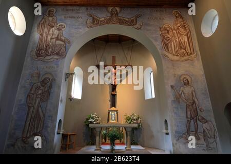 Chapelle De La Maternité De Marys, Cerro San Cristóbal, Santiago City, Chili. Banque D'Images