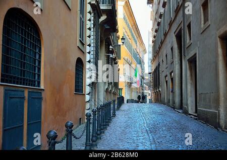 Les rues et places de Rome (presque vides) en début de matinée Banque D'Images