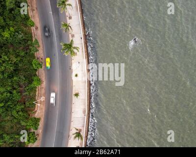 Vue aérienne de la magnifique côte de Maputo, Costa do sol, capitale du Mozambique Banque D'Images