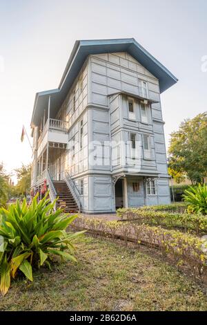 La maison de fer au coucher du soleil à Maputo, au Mozambique Banque D'Images