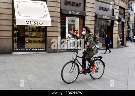 Milan, Italie. 9 mars 2020. Milan, CORONAVIRUS -Metropoli déserté en raison des restrictions en vigueur pour la "Red zone" dans la photo: La ville crédit: Agence de photo indépendante/Alay Live News Banque D'Images