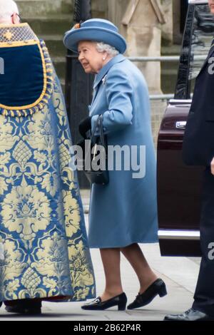 Londres, Royaume-Uni. 9 mars 2020. La Reine participe au Service du Commonwealth annuel à l'abbaye de Westminster, auquel participent des chefs de gouvernement et des représentants des 54 pays et des 2,4 milliards de citoyens du Commonwealth. Londres, Royaume-Uni - 9 Mars 2020 Crédit: Nils Jorgensen/Alay Live News Banque D'Images