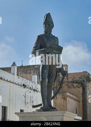 Monument du général Francisco de Copons y Navia. Tarifa, Cadix, Andalousie, Espagne. Banque D'Images