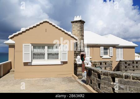 Maison sur l'île de Saint-David, paroisse de Saint-Georges, Bermudes Banque D'Images