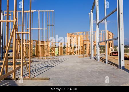 Construction, Temecula Valley Winery, le sud de la Californie, USA Banque D'Images