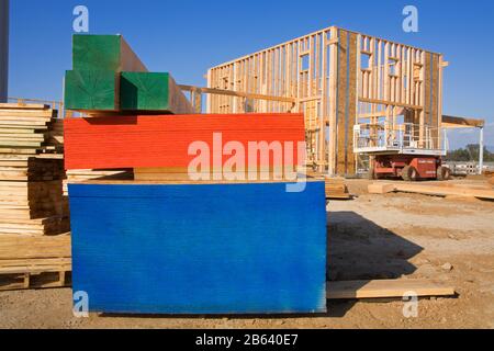 Construction, Temecula Valley Winery, le sud de la Californie, USA Banque D'Images