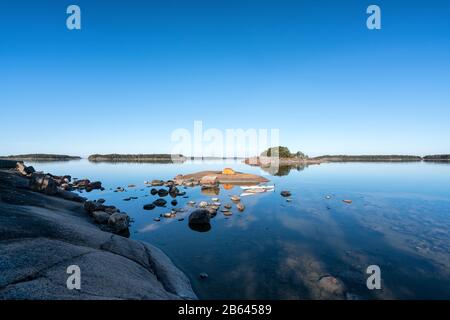 Camping à côté de L'île De L'Onas, Porvoo, Finlande Banque D'Images