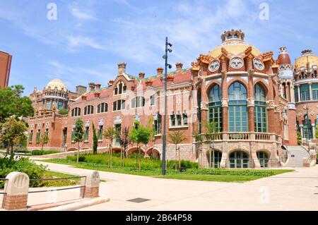 L'hôpital de Sant Pau à Barcelone, Espagne - Site du patrimoine mondial de l'UNESCO Banque D'Images