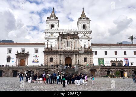 Église de San Francisco et monastère Quito, Équateur Banque D'Images