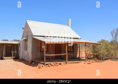 Ancien magasin général sur un film à la gare d'Ooraminna, près d'Alice Springs, territoire du Nord, territoire du Nord, Australie Banque D'Images