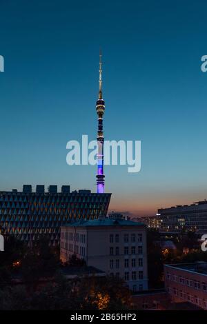 Tour Ostankino à Moscou, Russie Banque D'Images