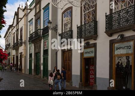 Rue Commerçante (Alvarez De Abreu) À Santa Cruz, La Palma, Canaries Isles Banque D'Images