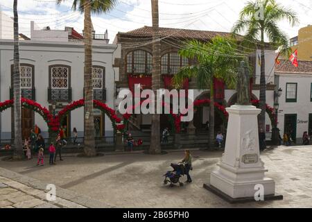 Rue Commerçante (Alvarez De Abreu) À Santa Cruz, La Palma, Canaries Isles Banque D'Images