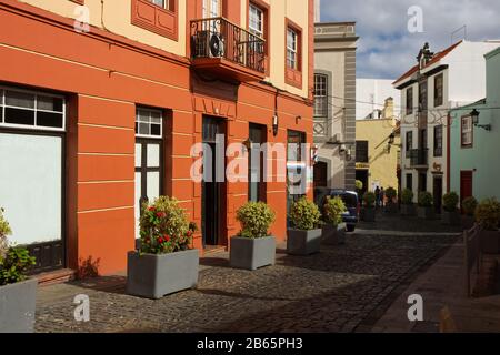 Rue Commerçante (Alvarez De Abreu) À Santa Cruz, La Palma, Canaries Isles Banque D'Images