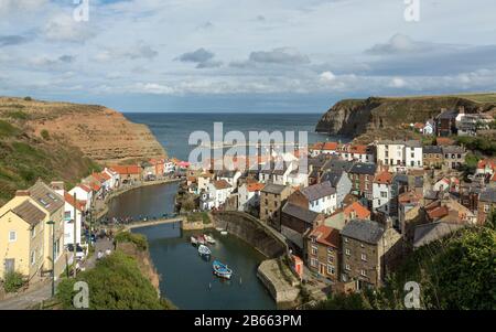 Staithes village de Cow Bar Banque D'Images